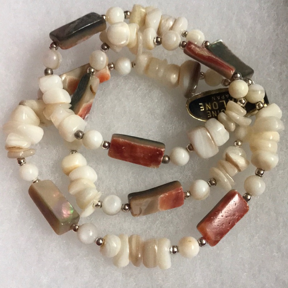 Vintage Japan Genuine Abalone Shell Bead Necklace - Picture 6 of 9